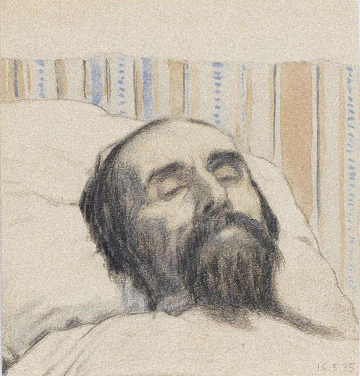 Malevich på sin dödsbädd av Ivan Vassilyevich Klyun