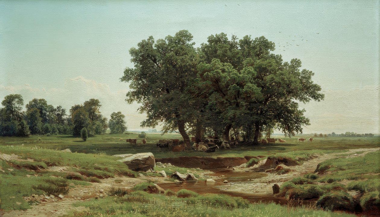 Unga ekar av Ivan Ivanovich Shishkin