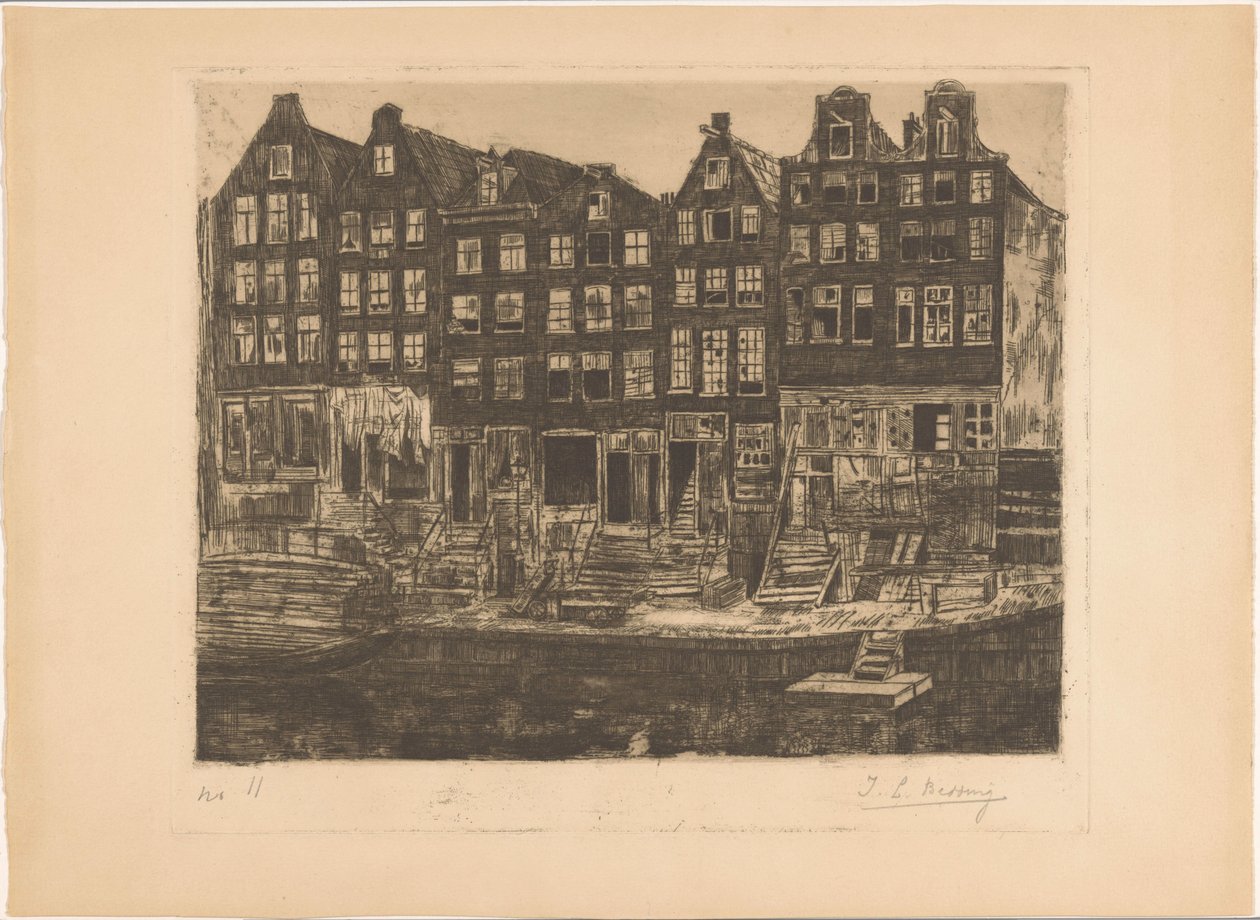 Kanalhus av Izaak Leendert Bedding (signed by artist)
