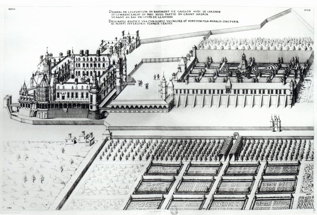 Chateau de Gaillon, från "The Most Excellent Bastiments of France" av J. Androuet Ducerceau