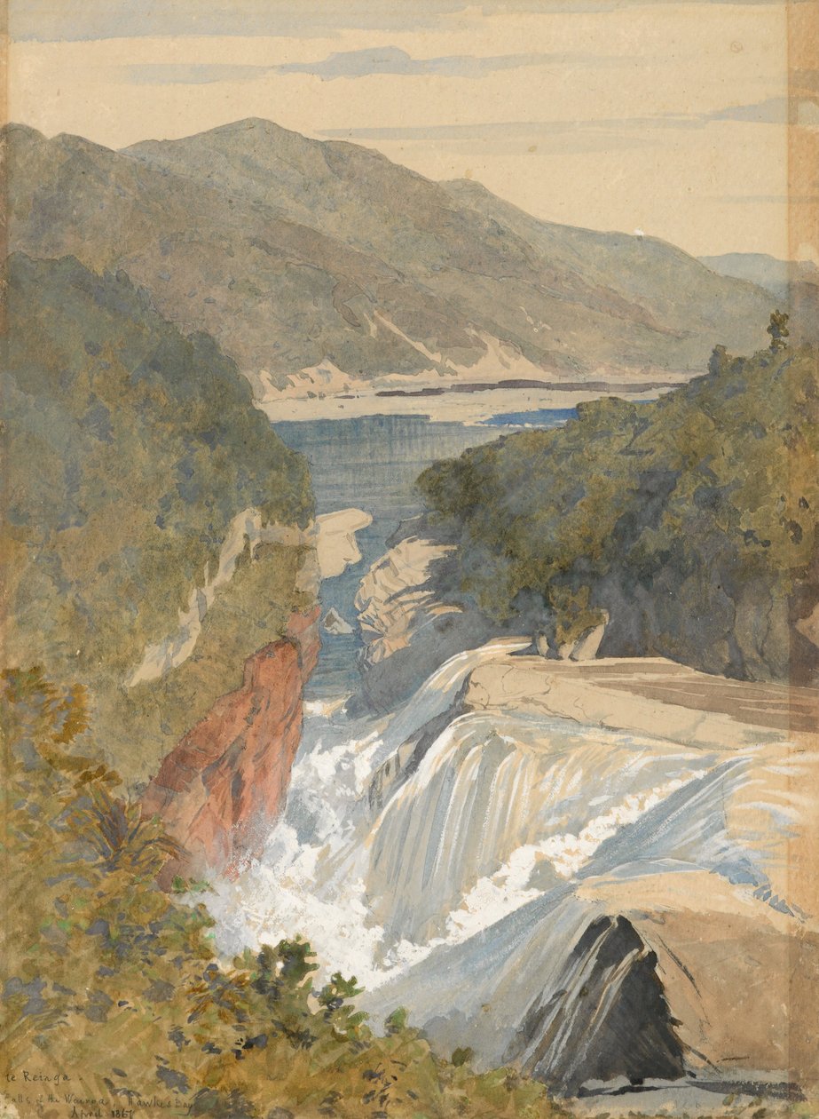 Te Reinga, Falls of the Wairoa. Hawkes Bay av J. C. Richmond