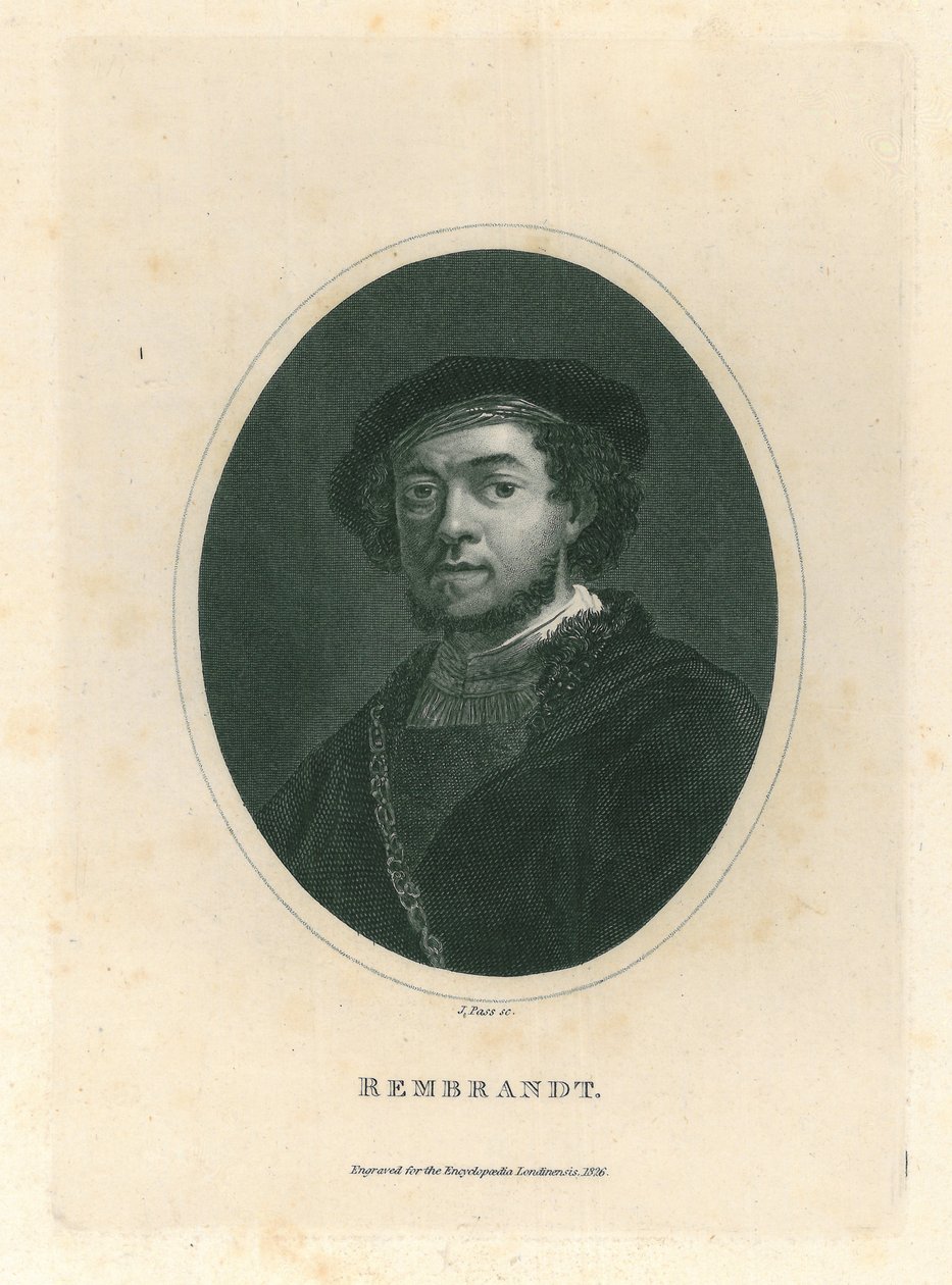 Rembrandt, 1826 av J. Pass
