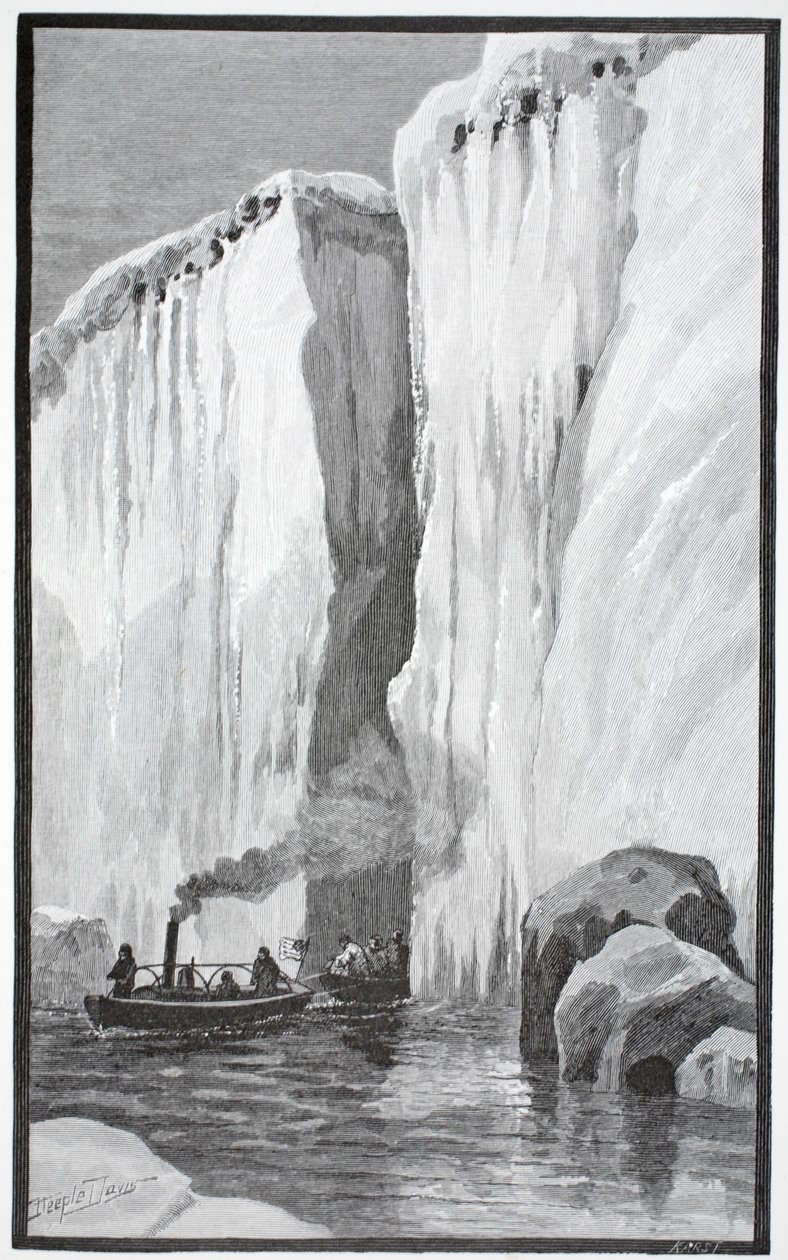 En underbar ledning genom ett delat floeberg, pub. London 1886 av J. Steeple Davis