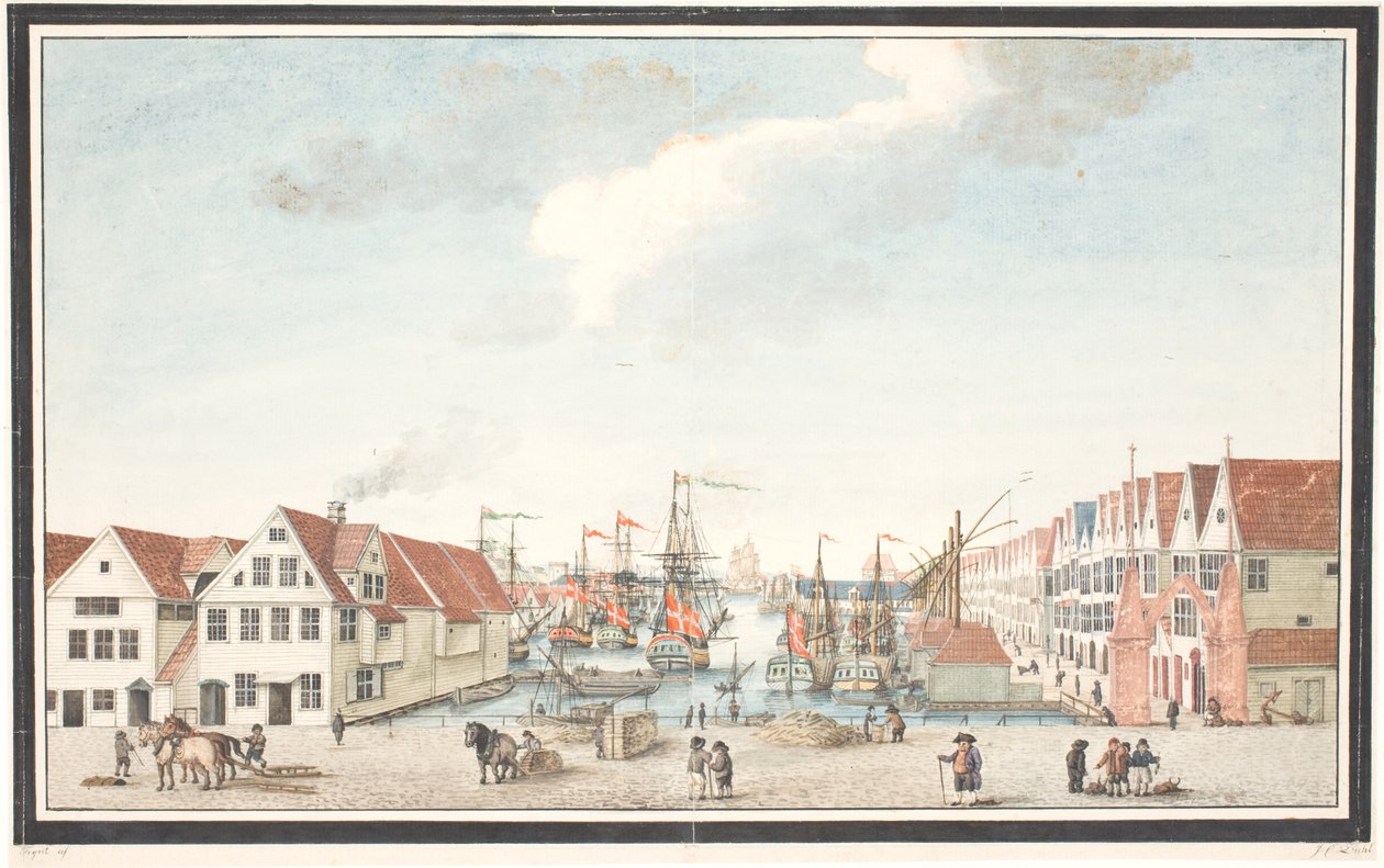 Bryggeri i Bergen av Johan Christian Dahl