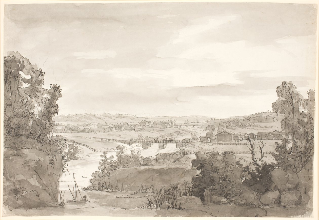 Utsikt över Kongsberg, Norge av Johan Christian Dahl