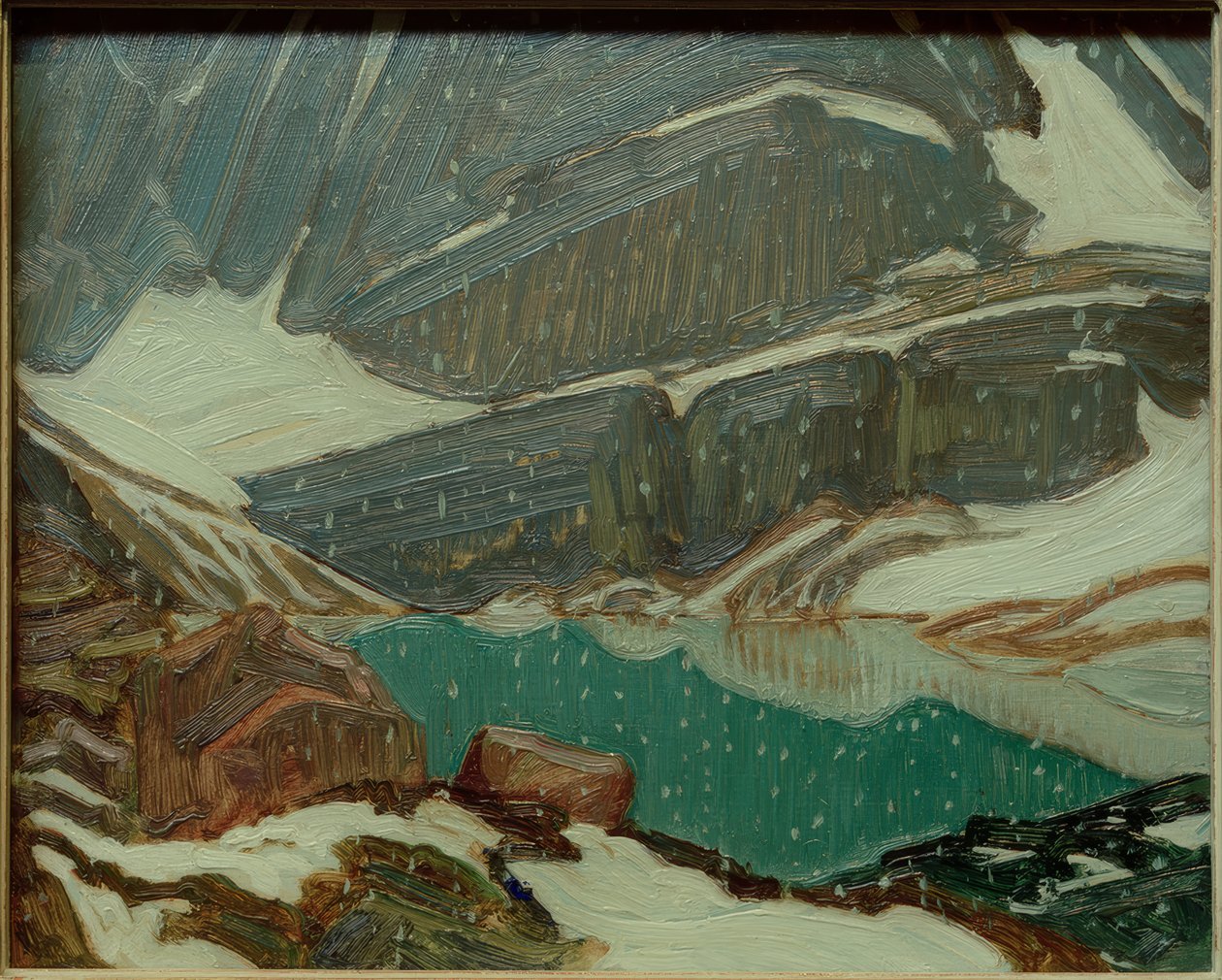 Snö vid Oesasjön av J.E.H. MacDonald