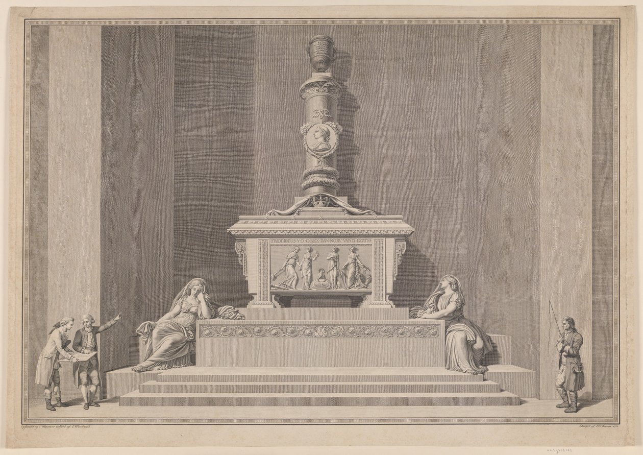 Frederik V:s gravmonument i Roskilde domkyrka av J.F. Clemens