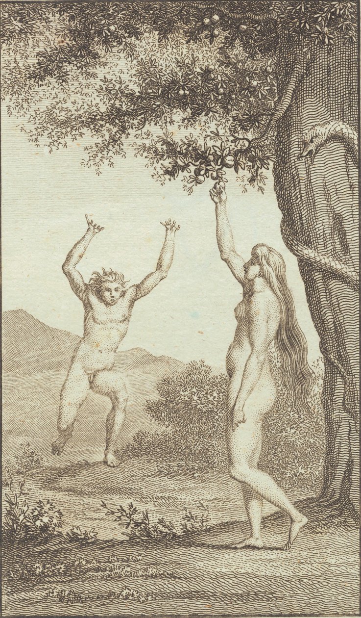 Illustration till Ewalds "Adam och Eva". III av J.F. Clemens