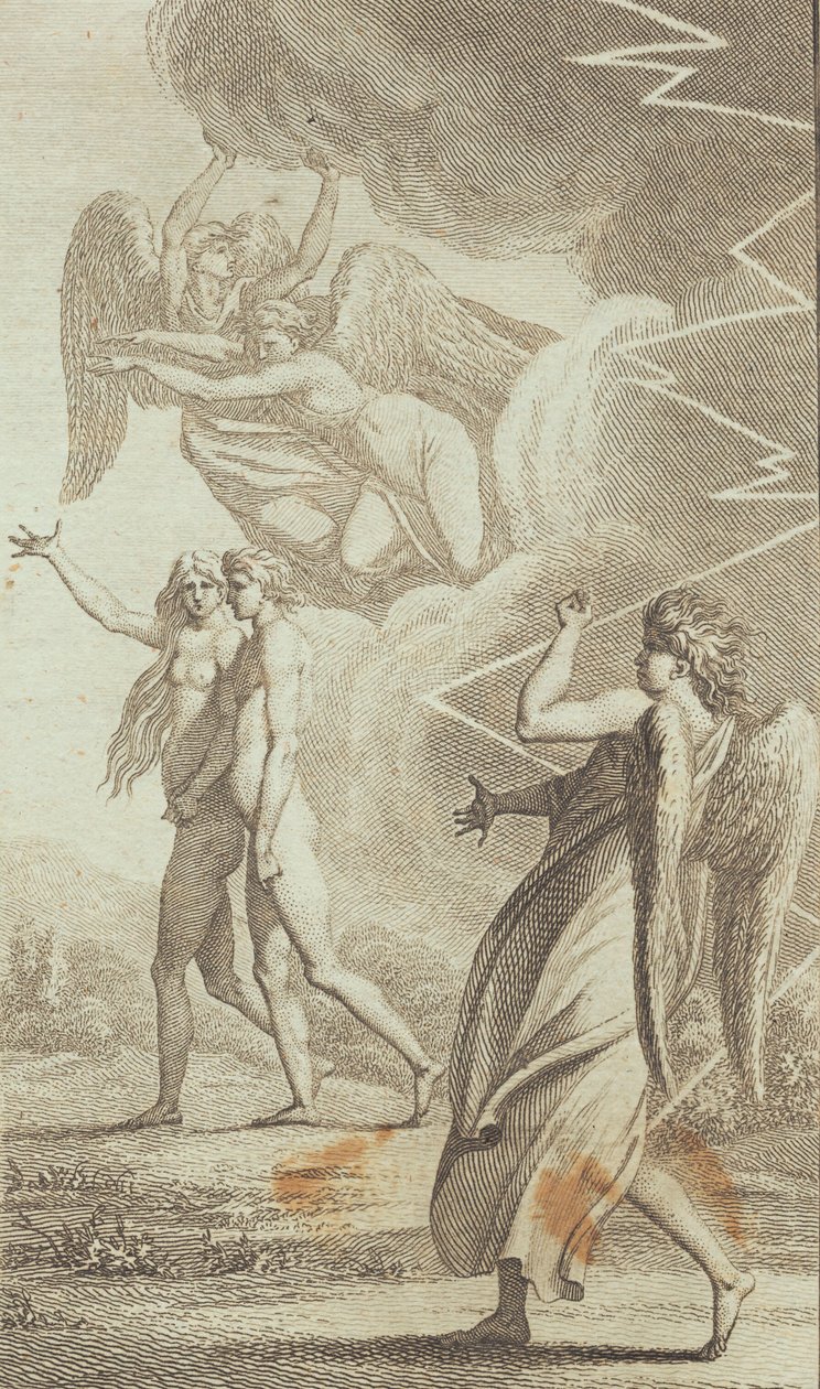 Illustration till Ewalds "Adam och Eva". V av J.F. Clemens