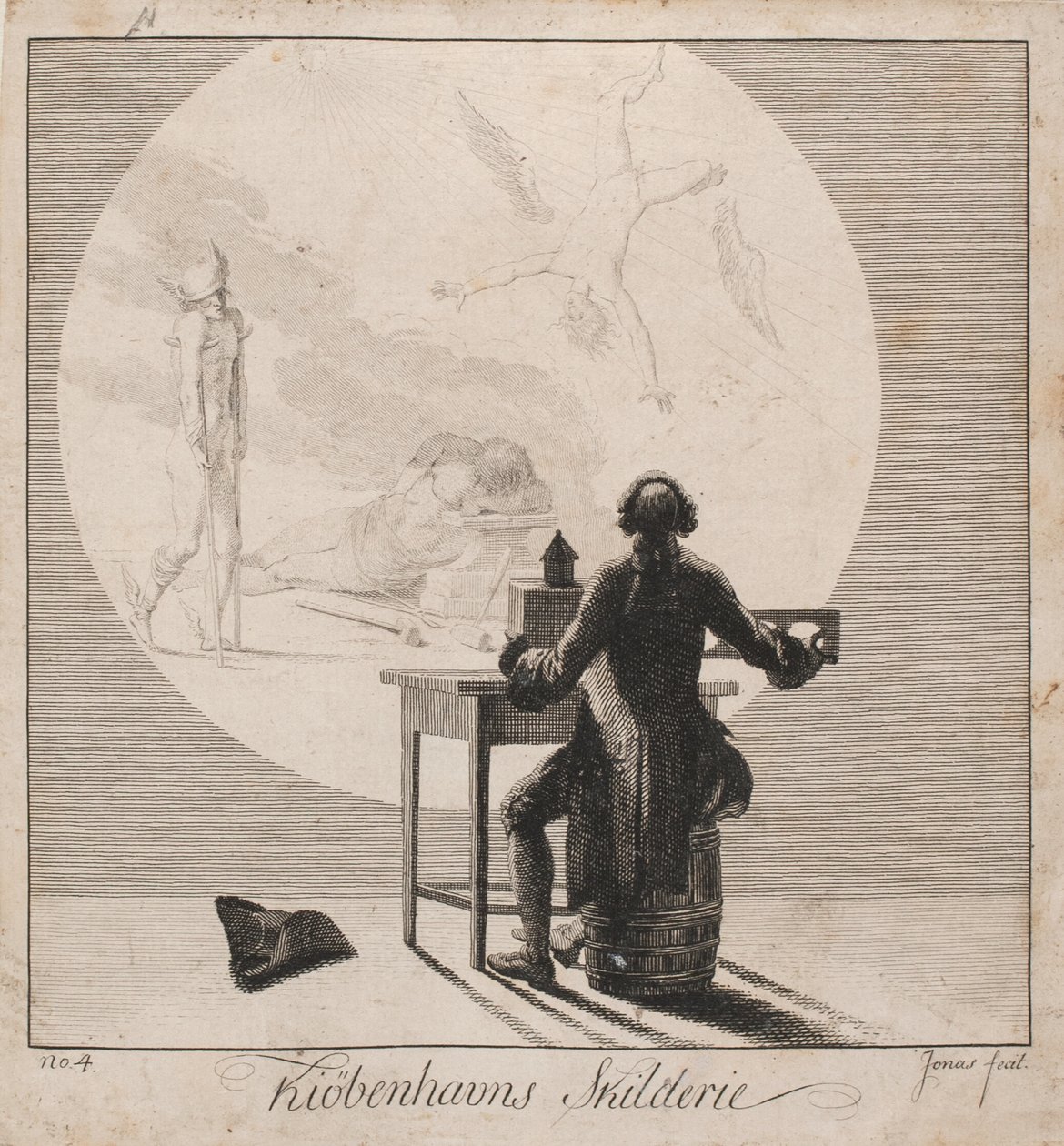 "Kiøbenhavns Skilderie". Nej. 4 av J.F. Clemens