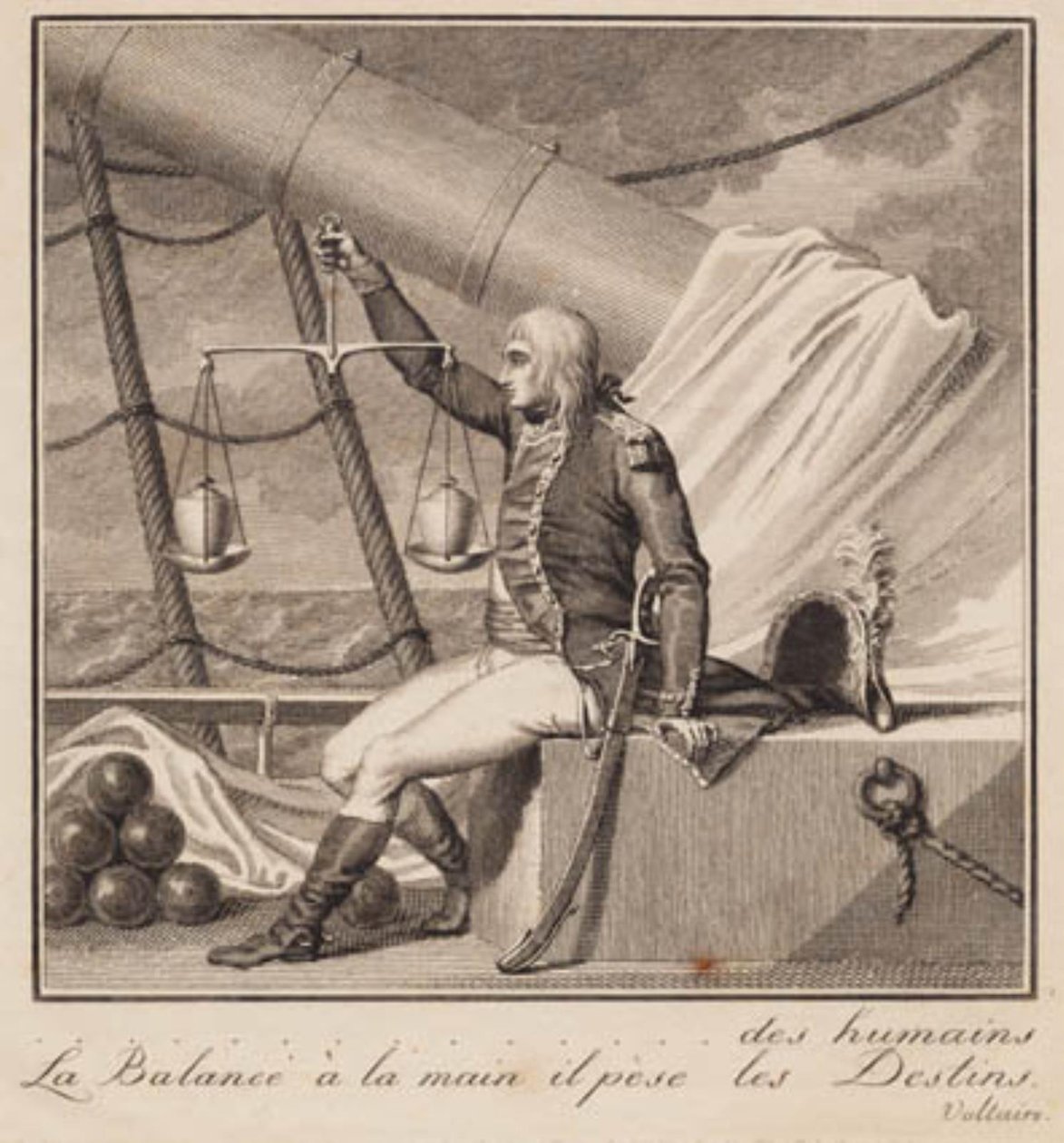 Napoleon väger mäns öde av J.F. Clemens