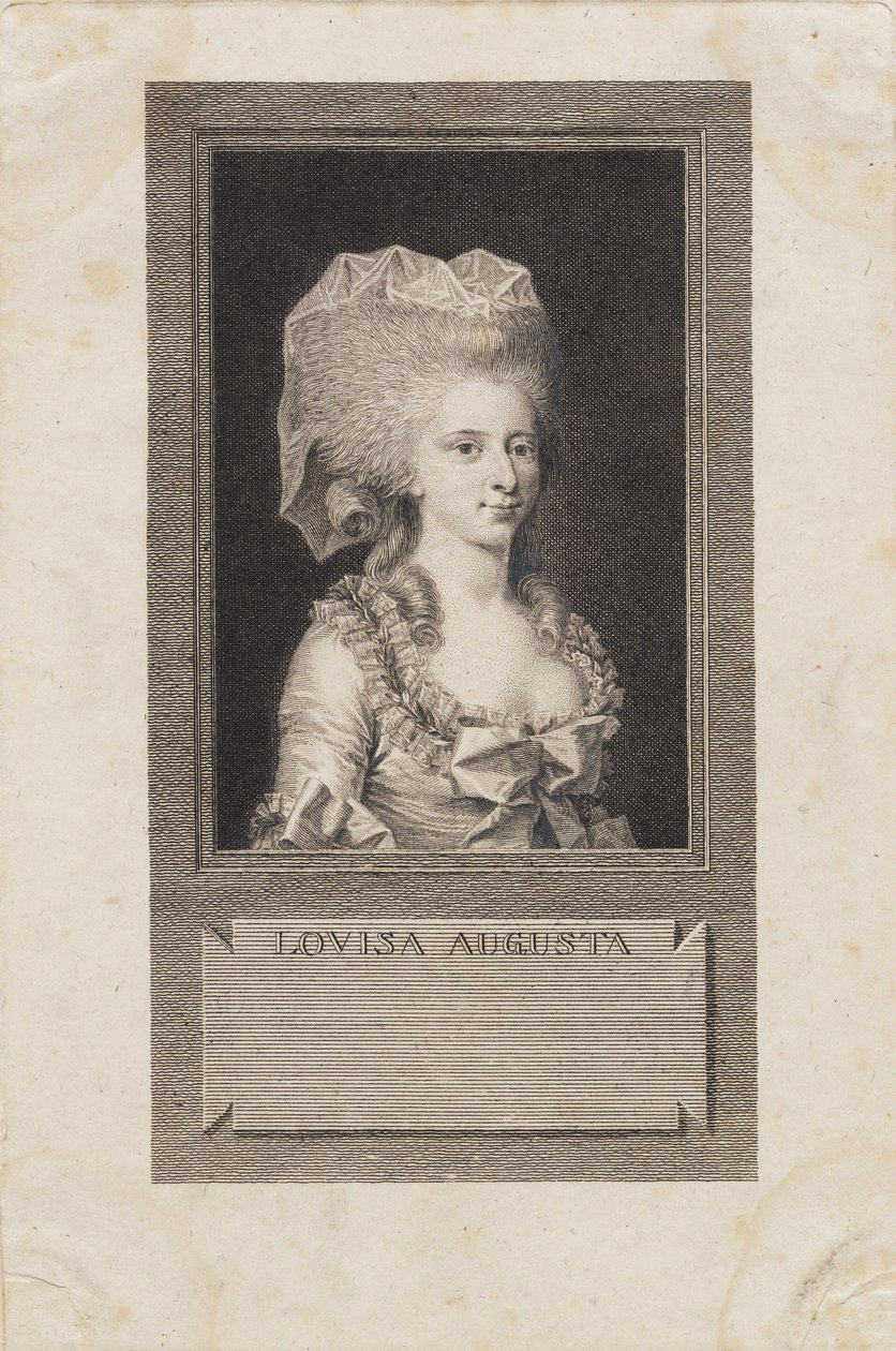 Porträtt av prinsessan Louisa Agusta av J.F. Clemens