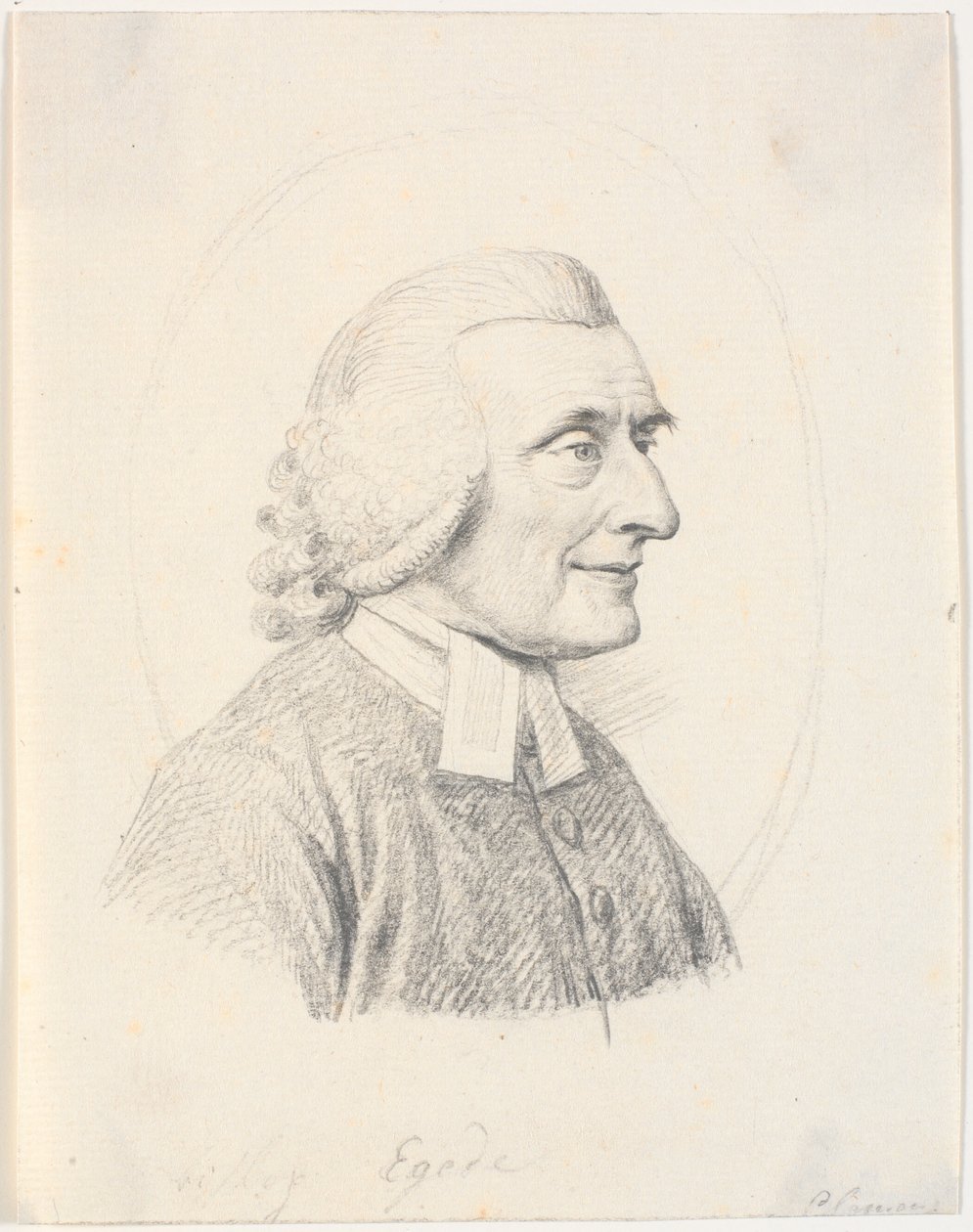 Porträtt av prästen Paul Egede (1709-89) av J.F. Clemens