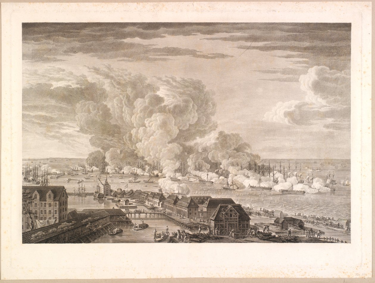 Slaget vid Reden den 2 april 1801 av J.F. Clemens