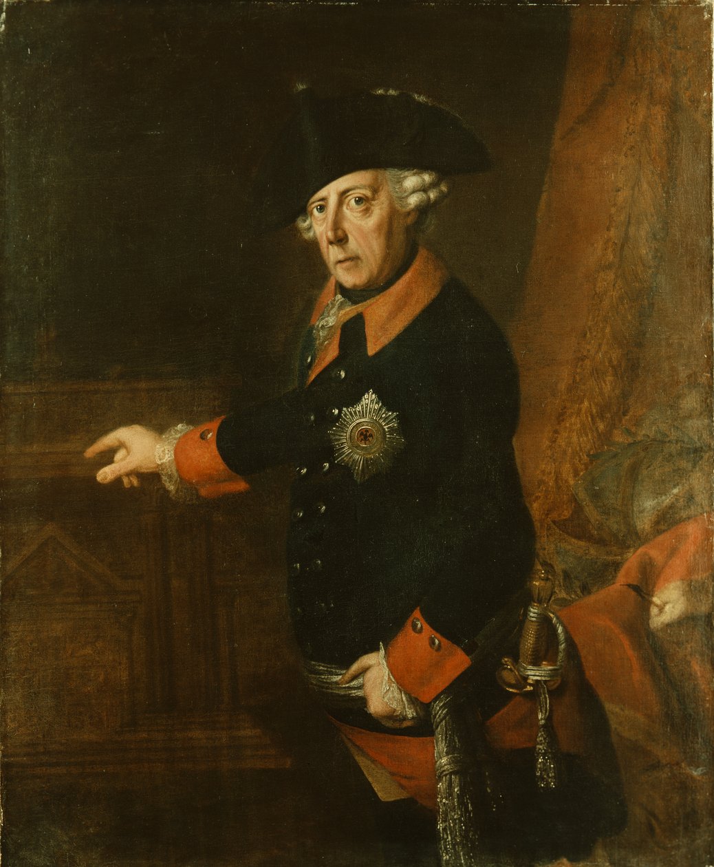 Fredrik II den store av Preussen, c.1763 av J.H.C. Franke
