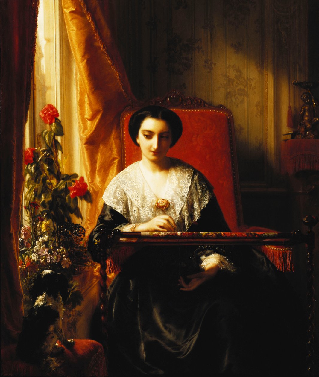 Brodera; Broderaren, 1855 av J.L. Dyckmans