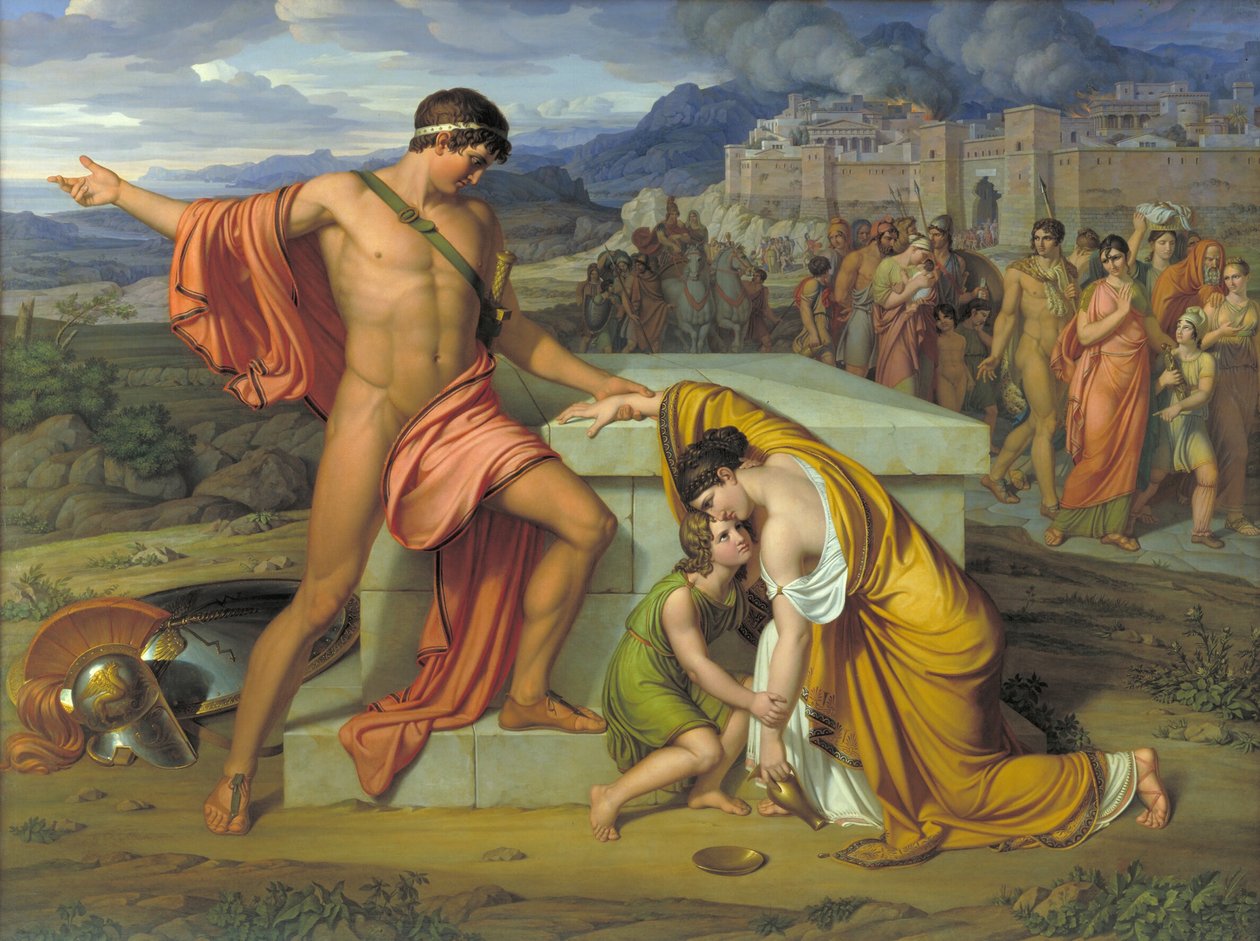 Pyrrhus och Andromache vid Hectors grav av J.L. Lund