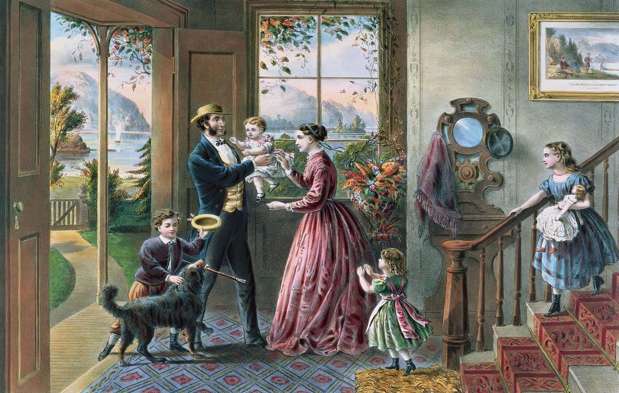The Four Seasons of Life: Middle Age, "The Season of Strength" graverad av Parsons och Atwater, pub. av Currier and Ives, New York, 1868 (se 87966, 87971) av N. and Ives, J.M. Currier