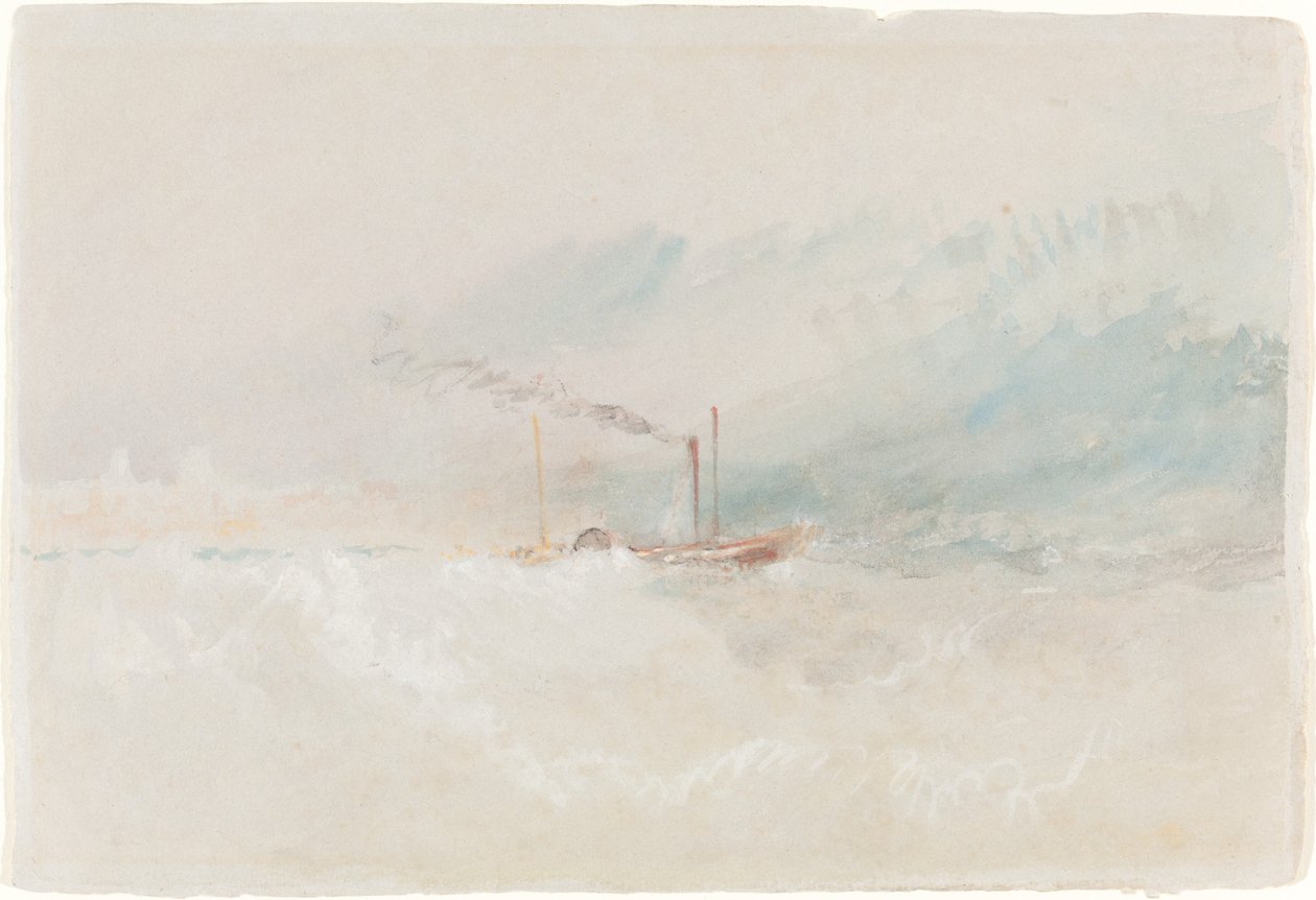 En paketbåt utanför Dover, ca. 1836. av Joseph Mallord William Turner