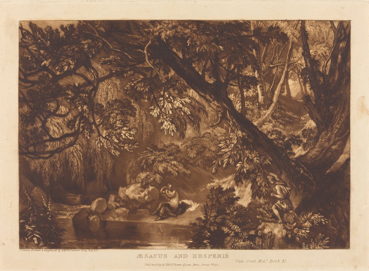 Aesacus and Hesperie, publicerad 1816. av Joseph Mallord William Turner