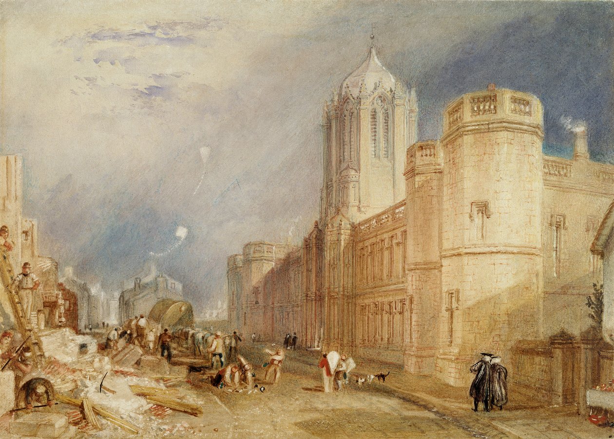 Christ Church College, Oxford, 1832-1833 av Joseph Mallord William Turner