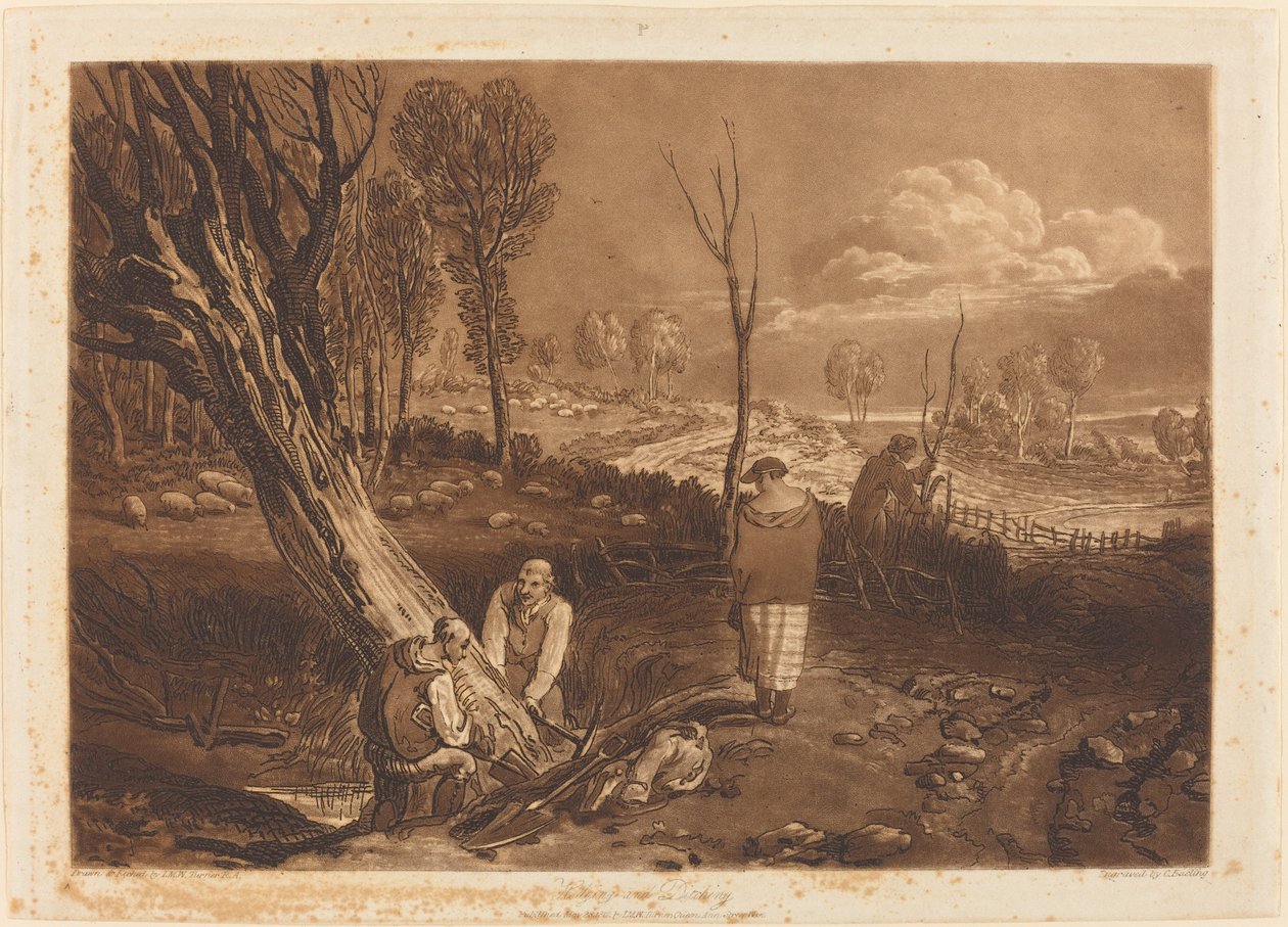 Hedging and Ditching, utgiven 1812. av Joseph Mallord William Turner