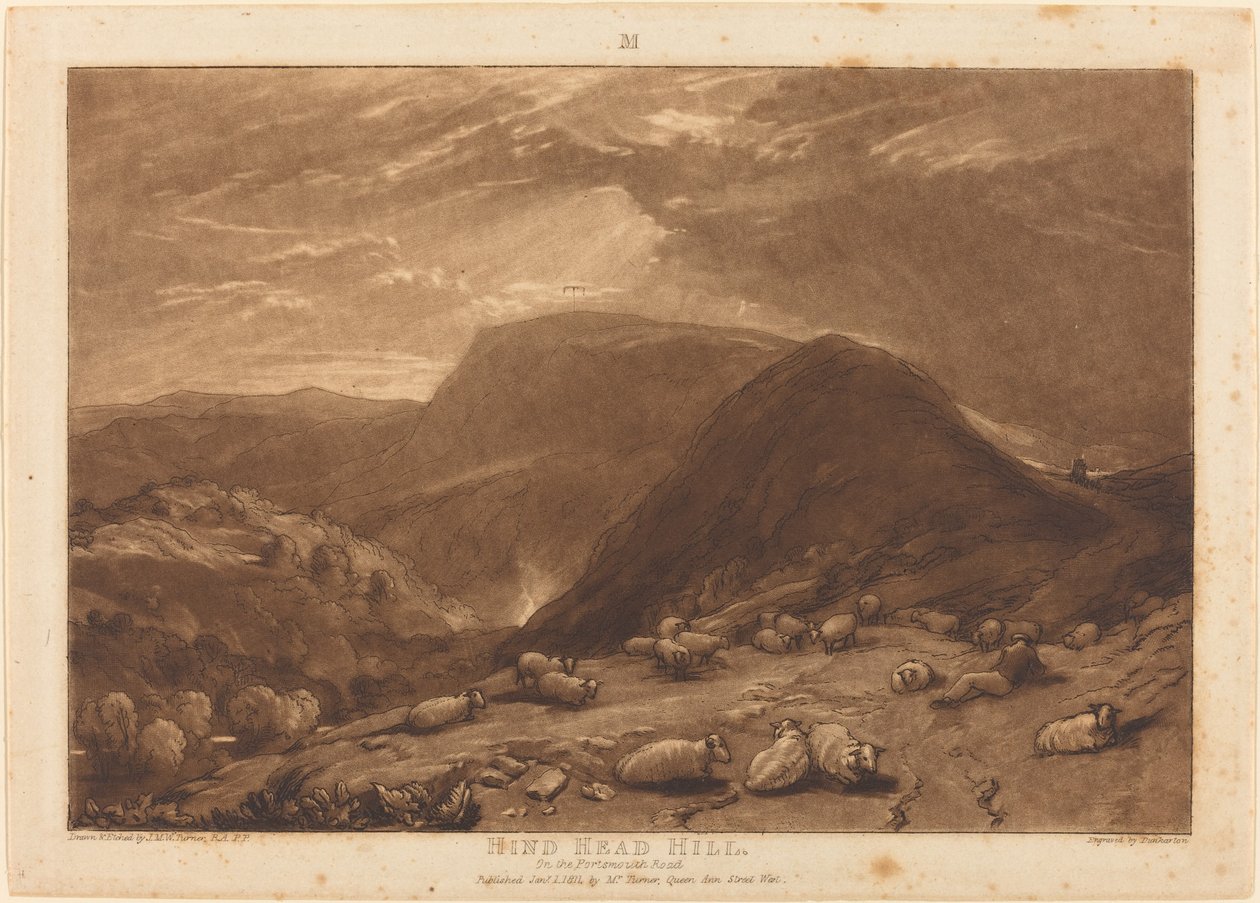 Hind Head Hill, publicerad 1811. av Joseph Mallord William Turner
