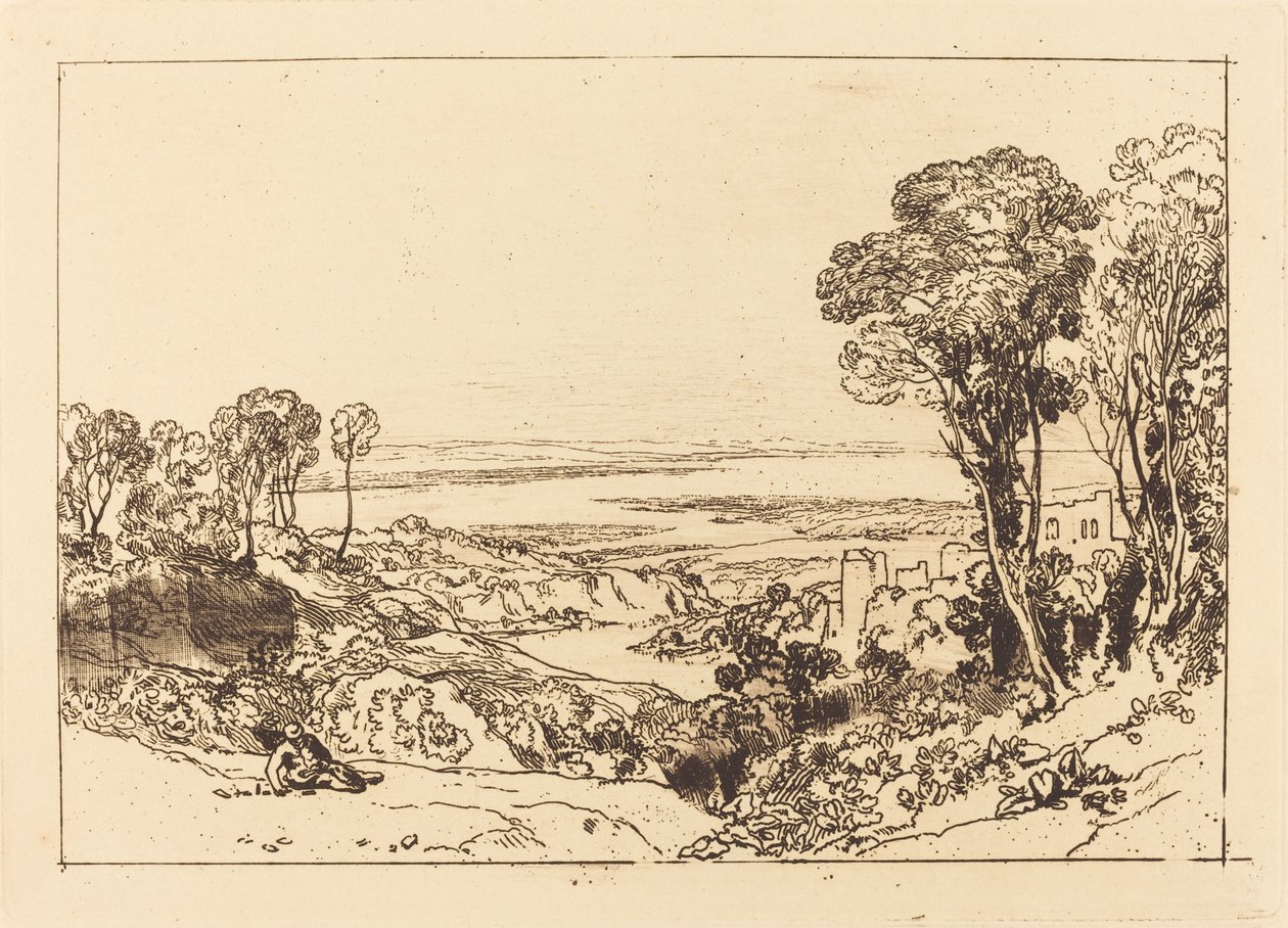 Junction of Severn and Wye, publicerad 1811. av Joseph Mallord William Turner