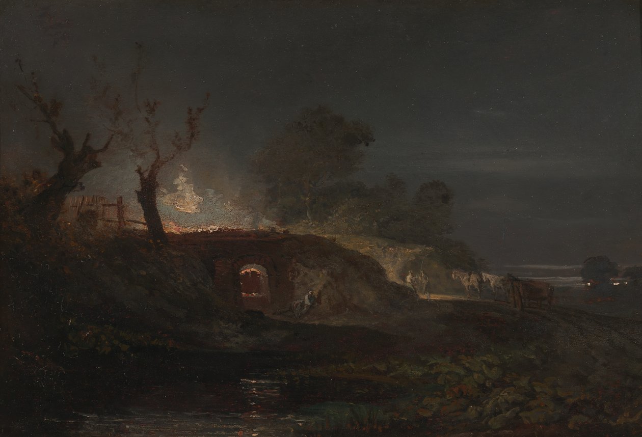 Kalkugnen vid Coalbrookdale, ca. 1797. av Joseph Mallord William Turner
