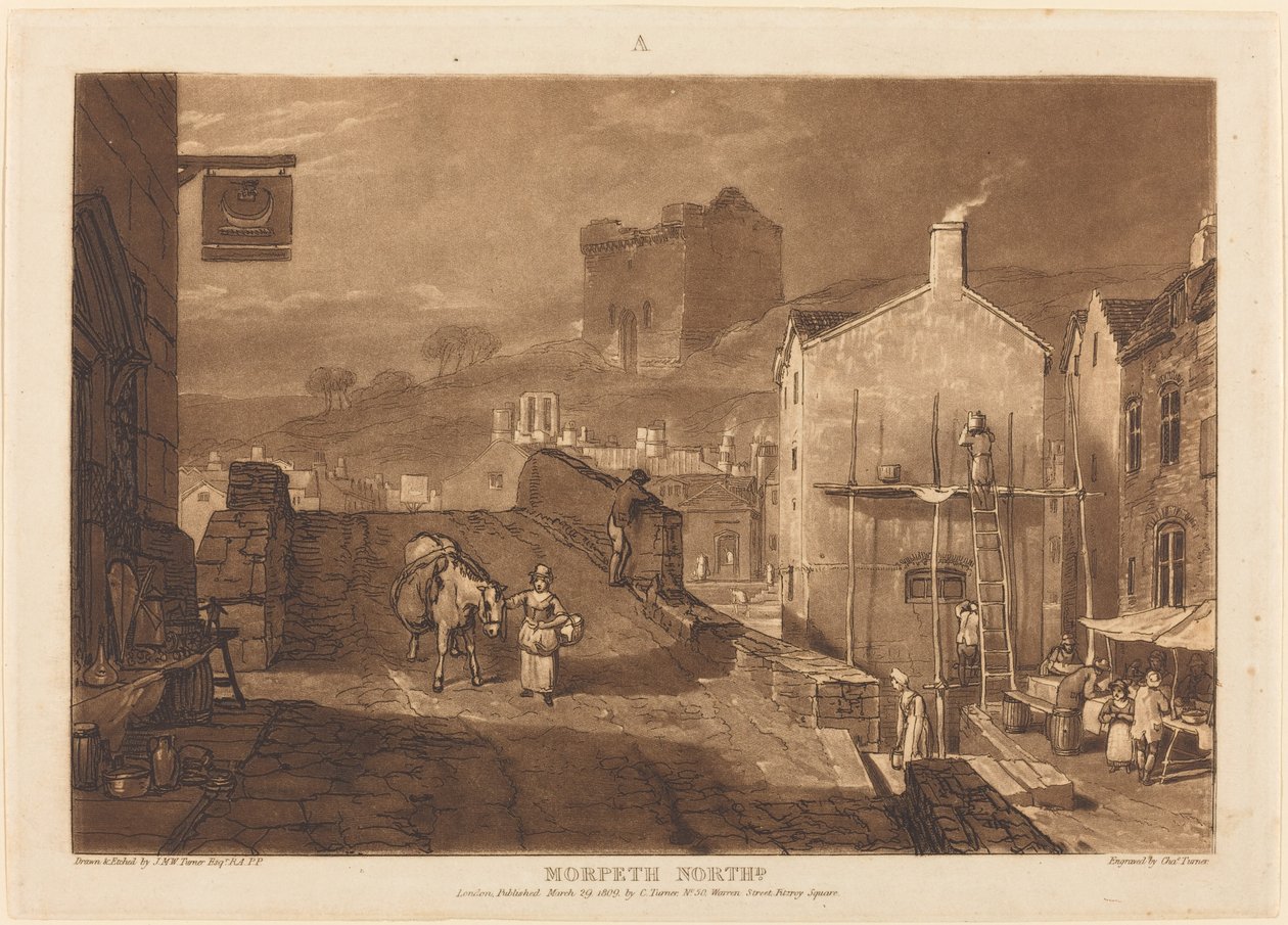 Morpeth, publicerad 1809. av Joseph Mallord William Turner