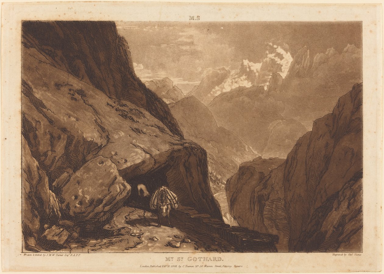 St. Gothard, 1808. av Joseph Mallord William Turner