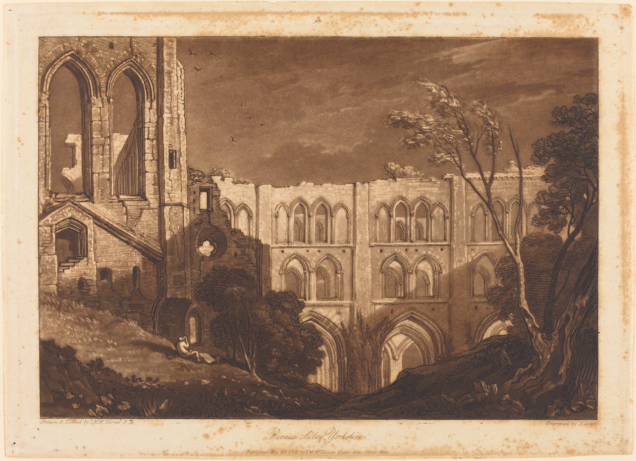 Rivaux Abbey, publicerad 1812. av Joseph Mallord William Turner