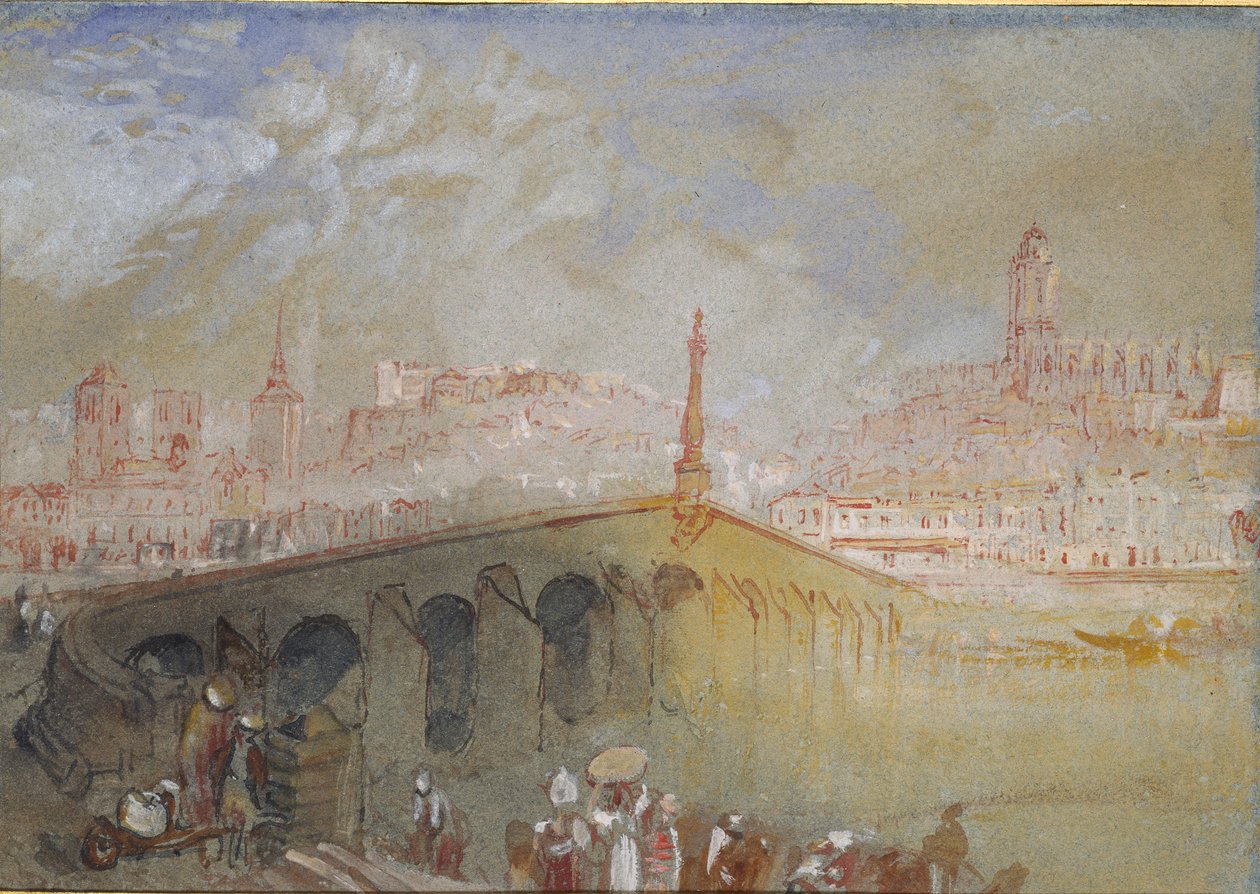 The Bridge at Blois: Fog Clearing, 1826-1830 av Joseph Mallord William Turner