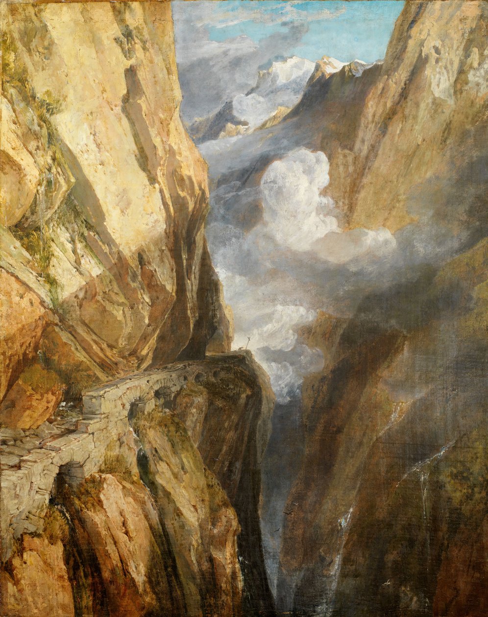 Passet av Saint Gotthard, Schweiz, 1803-04. av Joseph Mallord William Turner