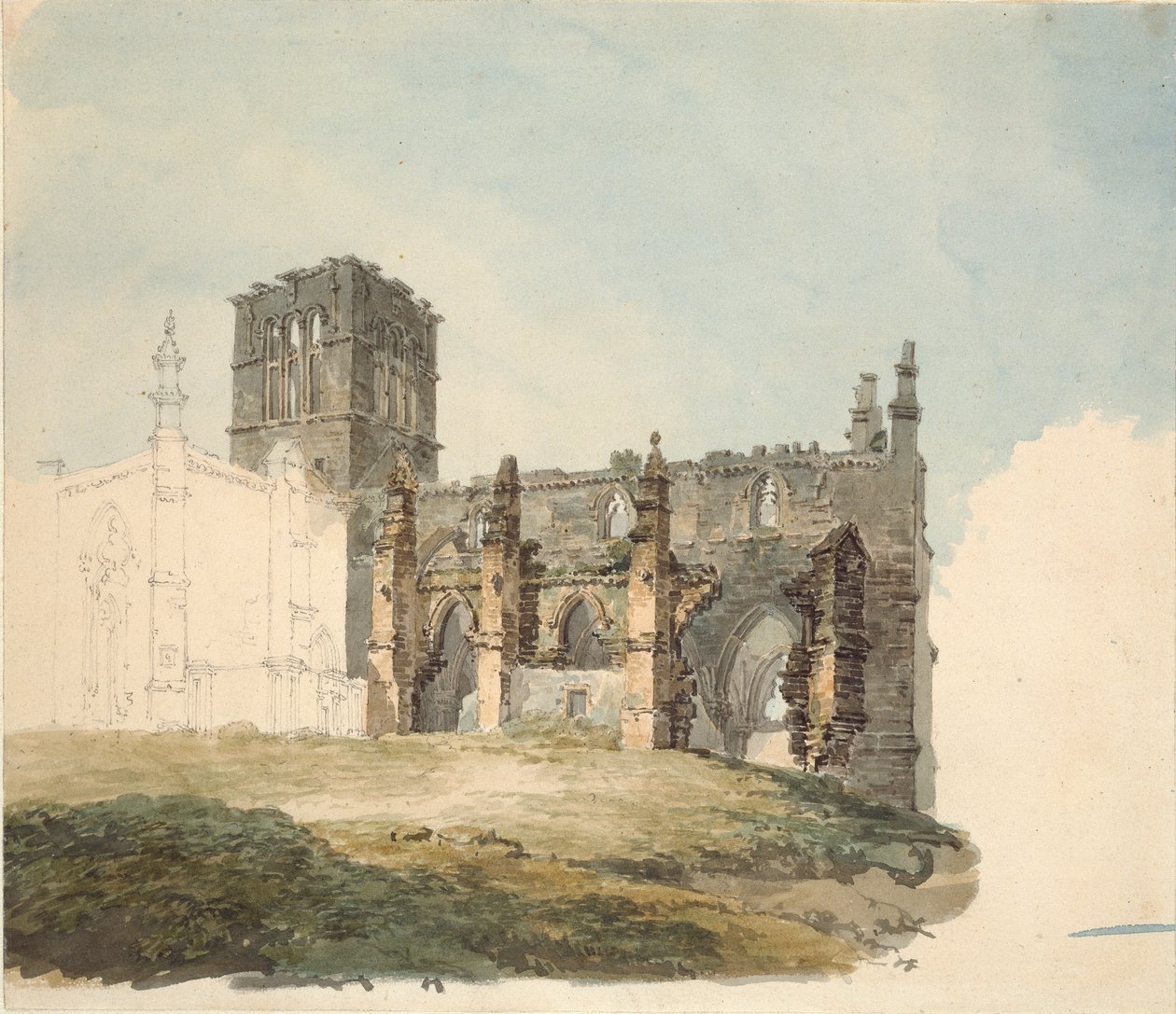 The Ruined Abbey i Haddington, c1794 av Joseph Mallord William Turner