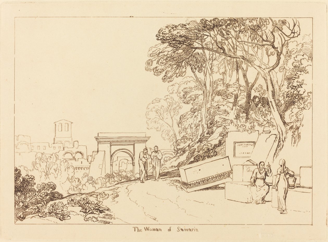 The Woman of Samaria, publicerad 1819. av Joseph Mallord William Turner