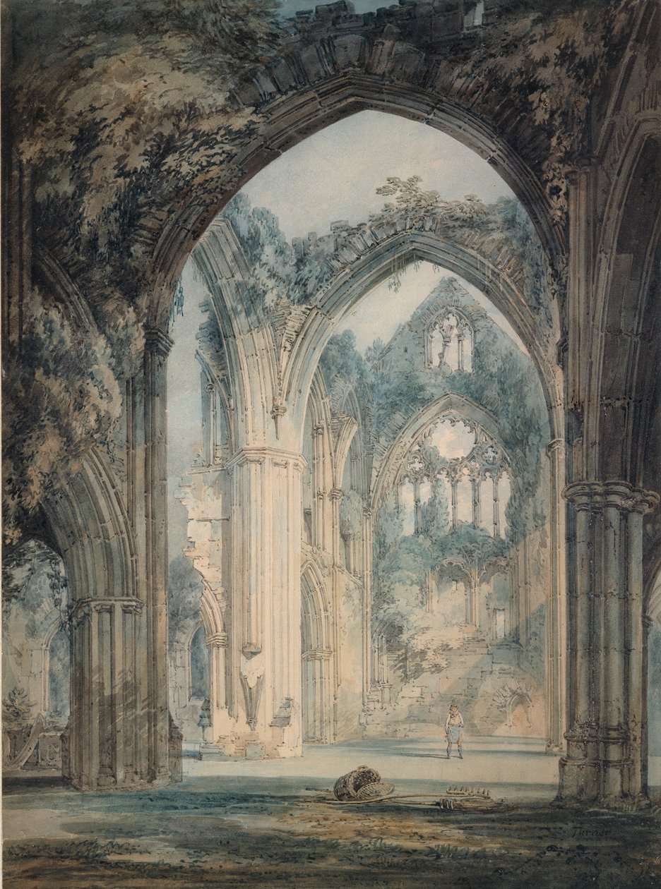 Transept av Tintern Abbey, Monmouthshire, c1794 av Joseph Mallord William Turner