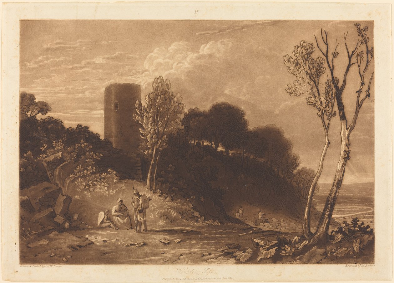 Winchelsea, Sussex, publicerad 1812. av Joseph Mallord William Turner