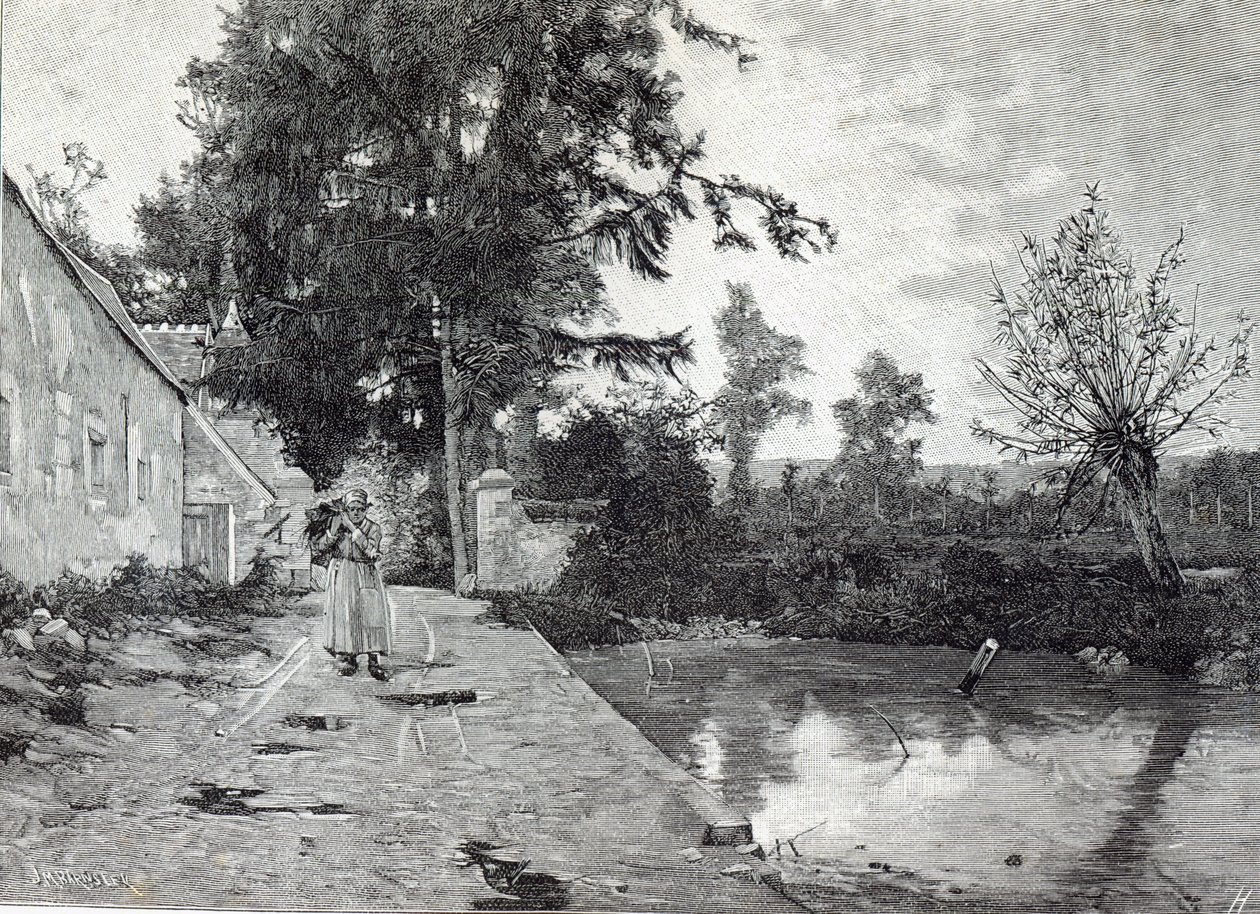 Efter regnet, från Leisure Hour, 1888 av J.M. Barnsley