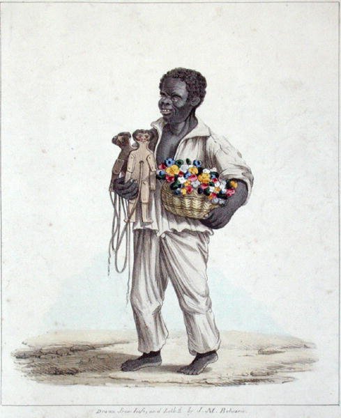 Dockförsäljare på karnevalen i Kingston, Jamaica av J.M. Belisario