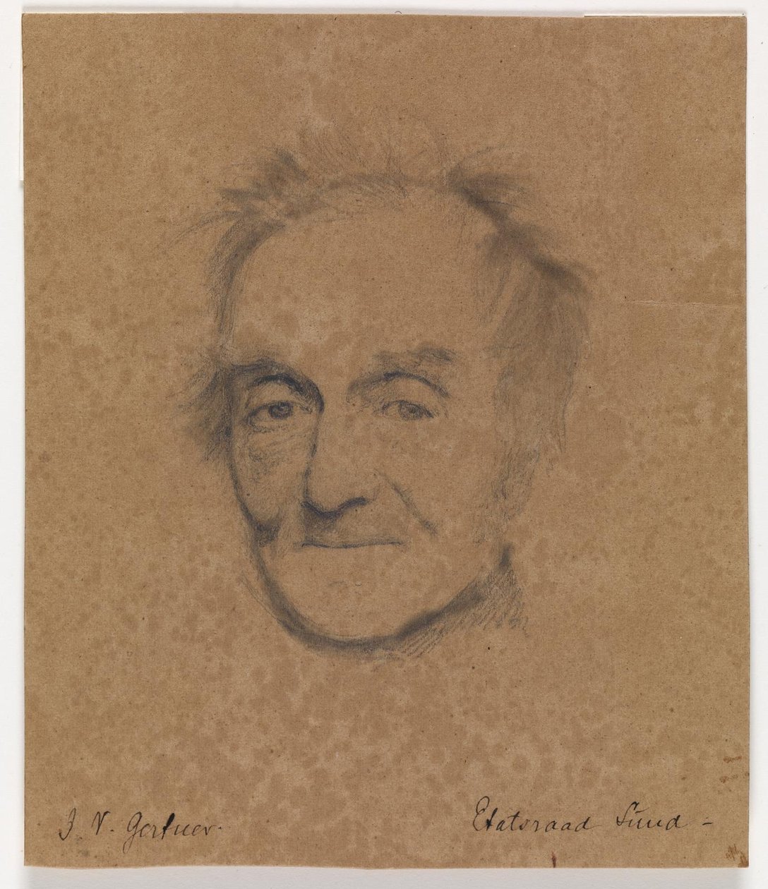 Porträtt av målaren J.L. Lund av J.V. Gertner