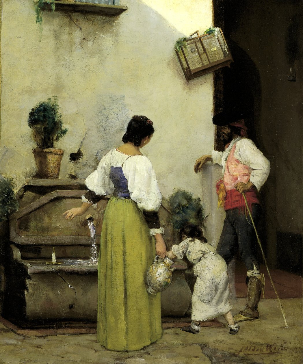 Vid vattentråget av J. Alden Weir