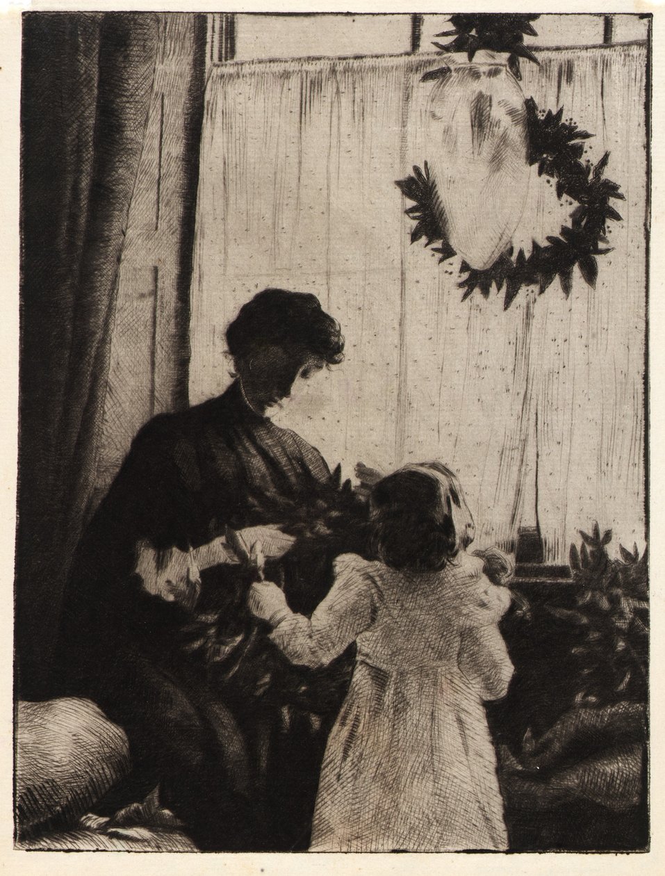 Julgrönt av J. Alden Weir