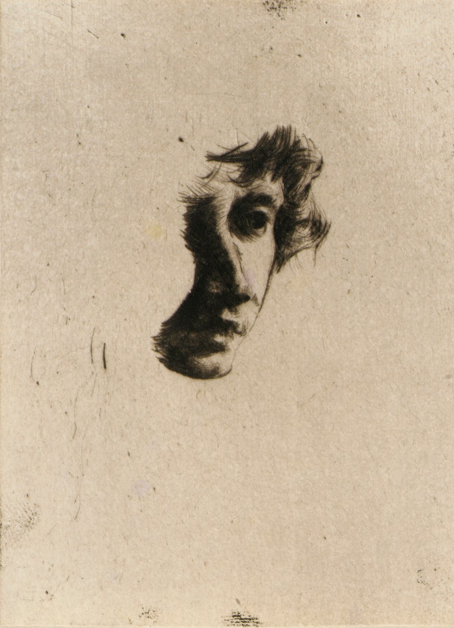 Fragment av ett huvud av J. Alden Weir