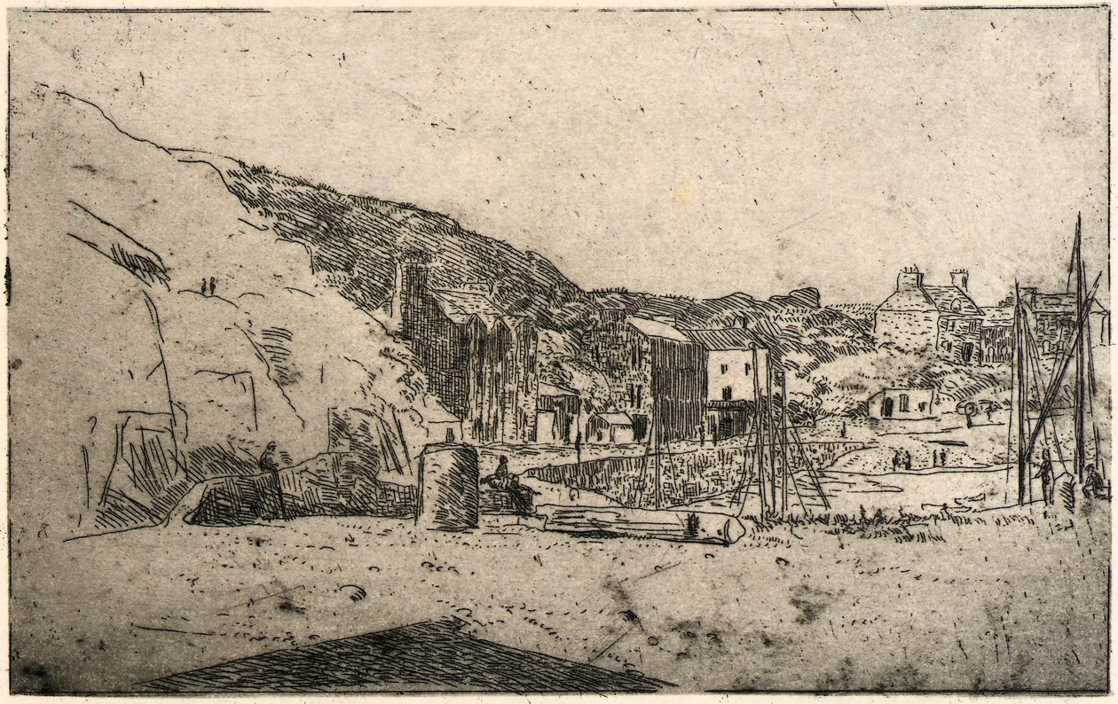 Hamn--Insle of Man av J. Alden Weir