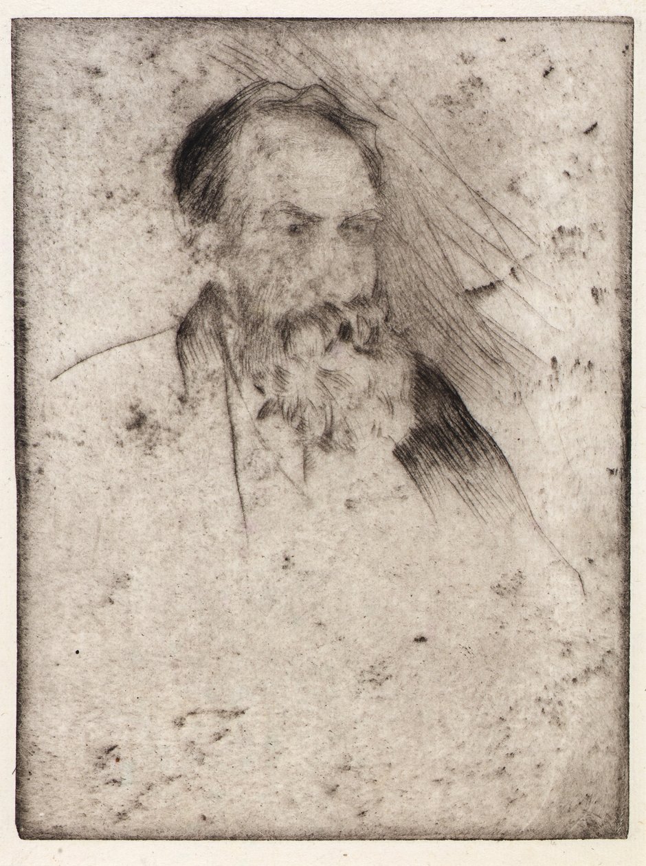 Porträtt av Albert P. Ryder av J. Alden Weir