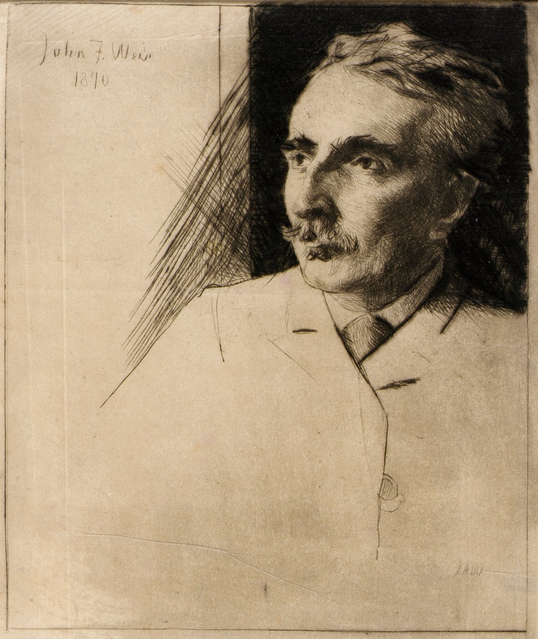Porträtt av John F. Weir av J. Alden Weir