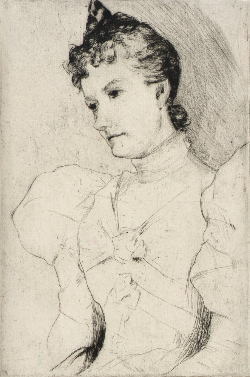 Porträtt av Miss Ross av J. Alden Weir