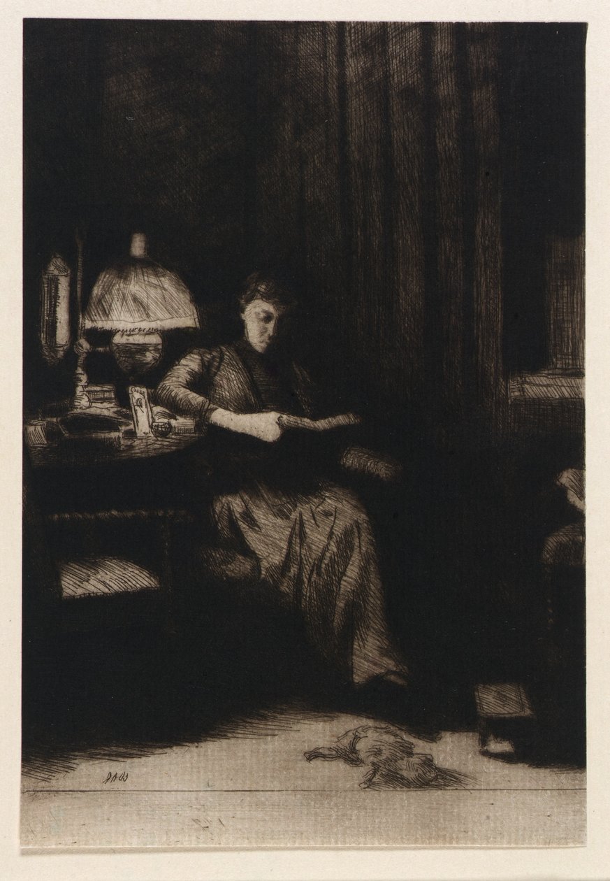 Kvällslampan av J. Alden Weir