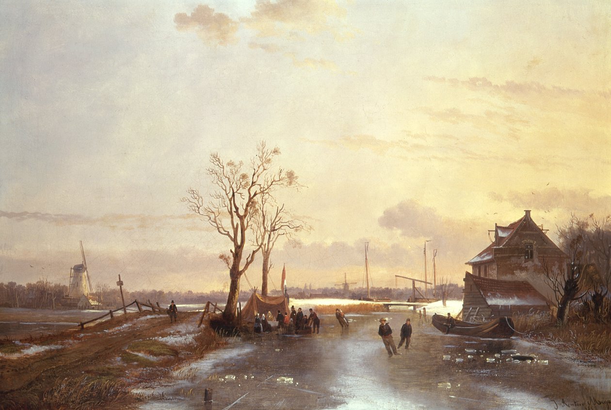 Vinterscen, 1853 av J. Anton Mignon